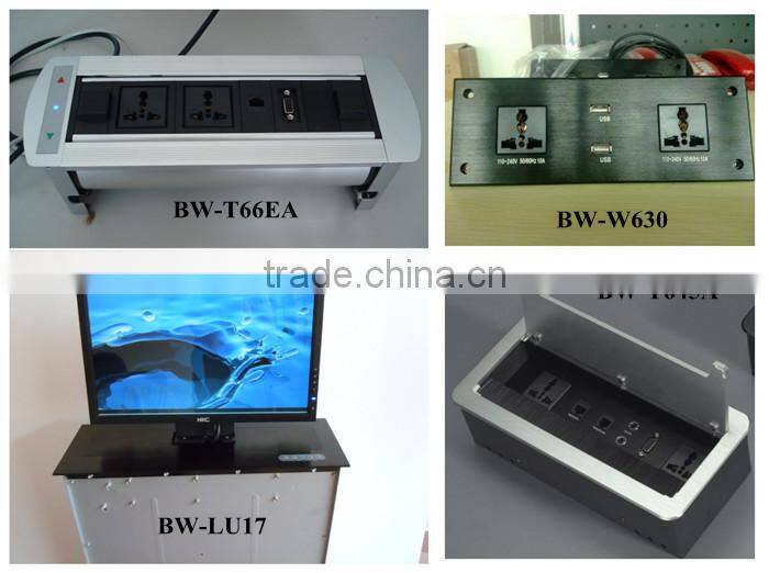 Tubular motor electric projector lift for audiovisual system