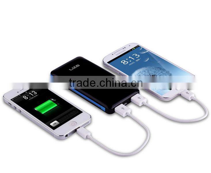 Manufacturer Supply 2015 Latest Design slim power bank 6000mah