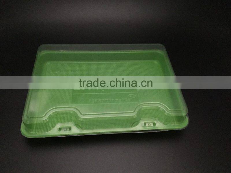 Hot sale PET disposable food container /take away lunch box/plastic container with lid