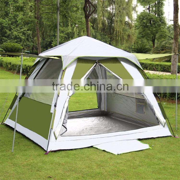Outdoor Travel Essentials Double Layer 3 4 Person Tent Green Beach Fishing Cheap Camping Tent