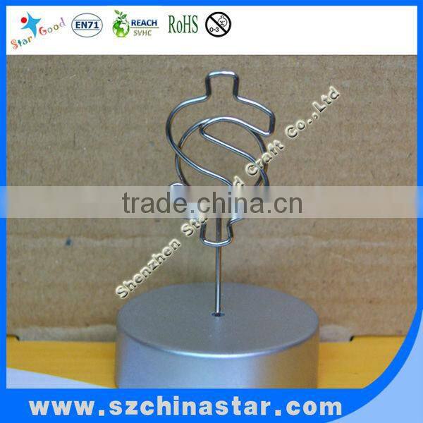 120cm height silver circle place card holder custom animal shape clip