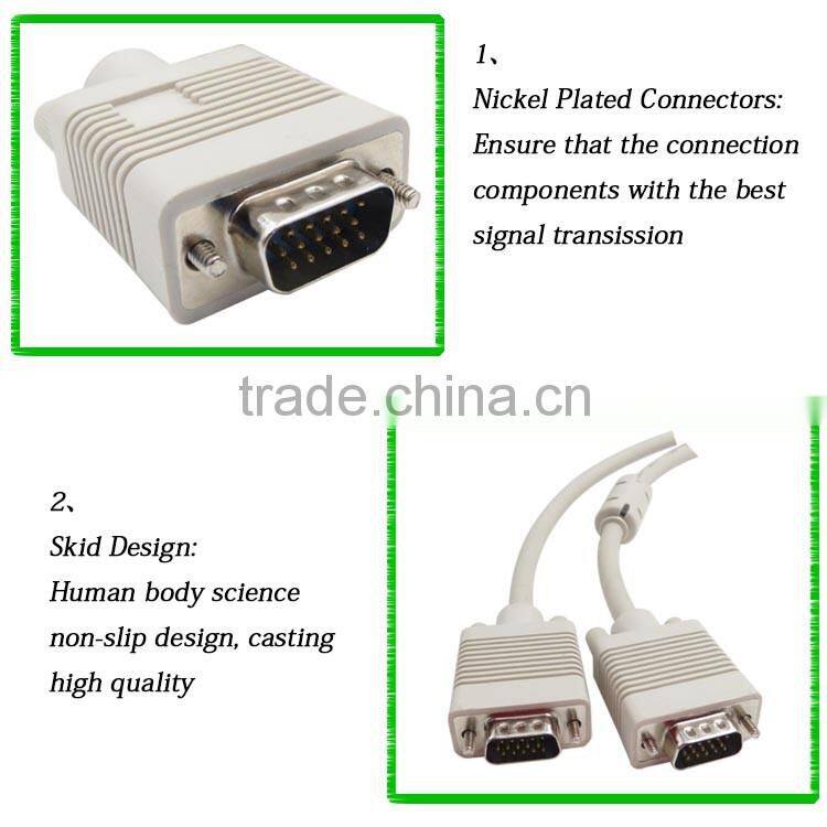 SLT 30M VGA Male to VGA Male Cable 15pin for computer monitor projector laptop hdtv LCD etc multimedia