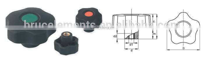 Soft Touch Five-Star Plastic Knobs BK38.0012