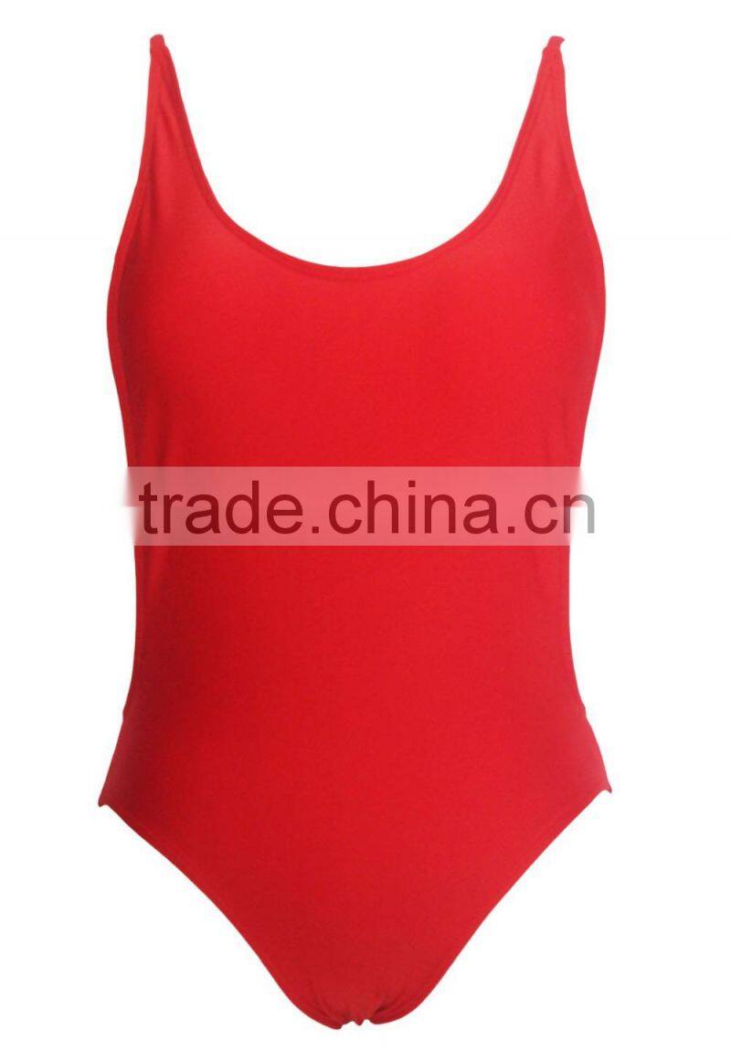 Simple Style One Piece Girls Bathing Suit