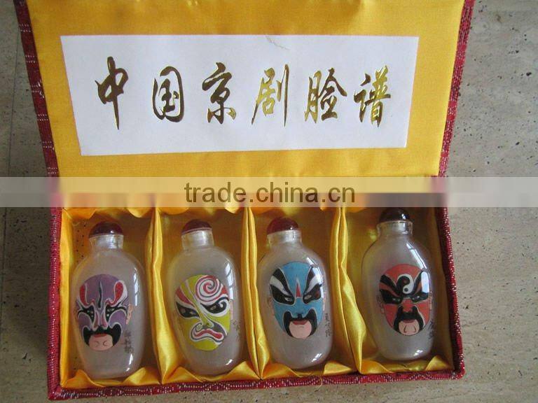 Chinese Traditional snuff box c/w Peking opera facial masks