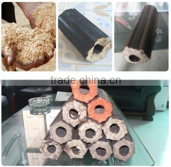 Hexagon type sawdust briquette machine for biomass charcoal briquetting