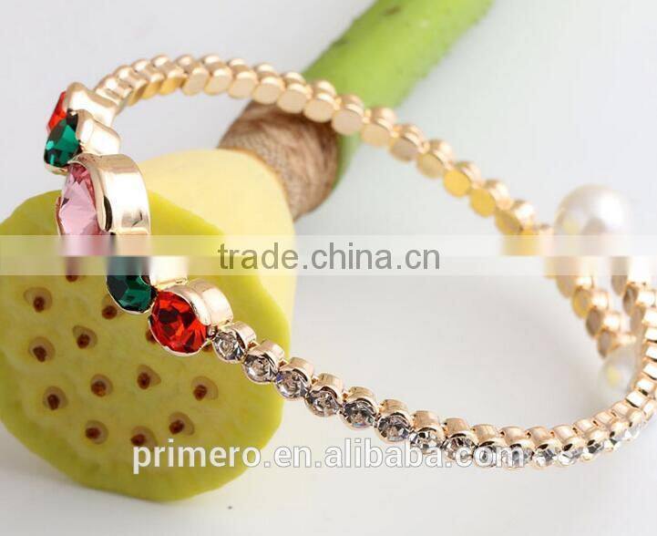 Women Jewelry 18K Rose Gold Austrian Crystal CZ Diamond Bracelets & Bangles