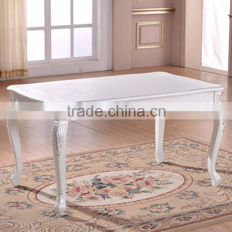 Luxury European solid wood banquet table hotel table and chairs with gold painted