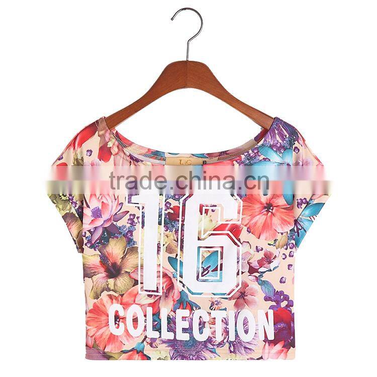 OEM service cheap National style sleeveless sexy knit custom women crop top