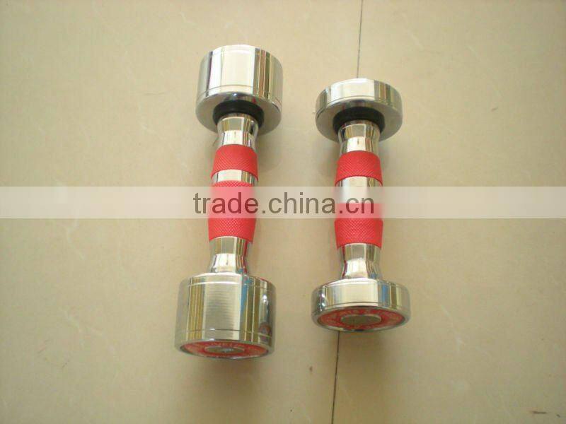 chromed dumbbell chrome steel dumbbell