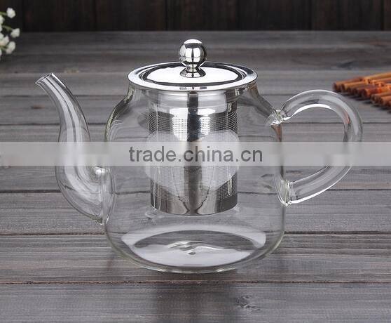 Quality Assured With Strainer Glass Pot With lid Glass Tea Pot warmer