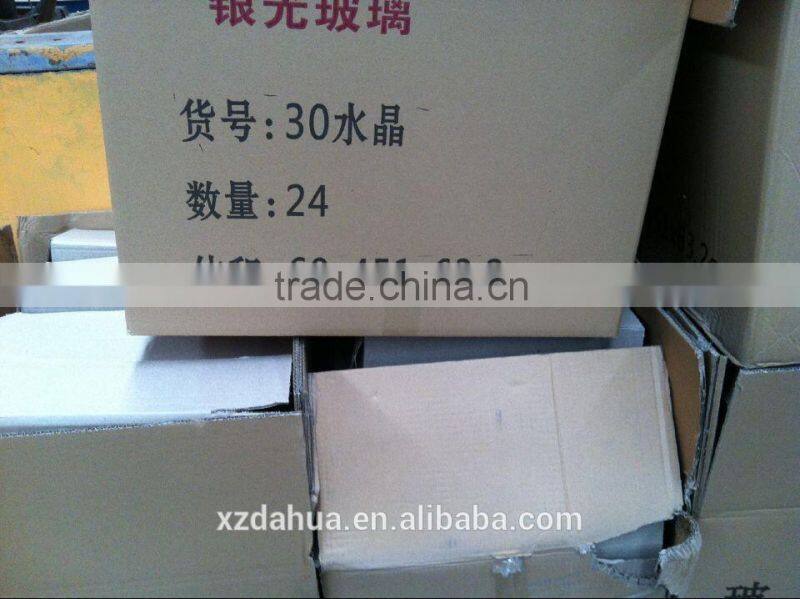 Middle size clear fancy shape glass vase for flower