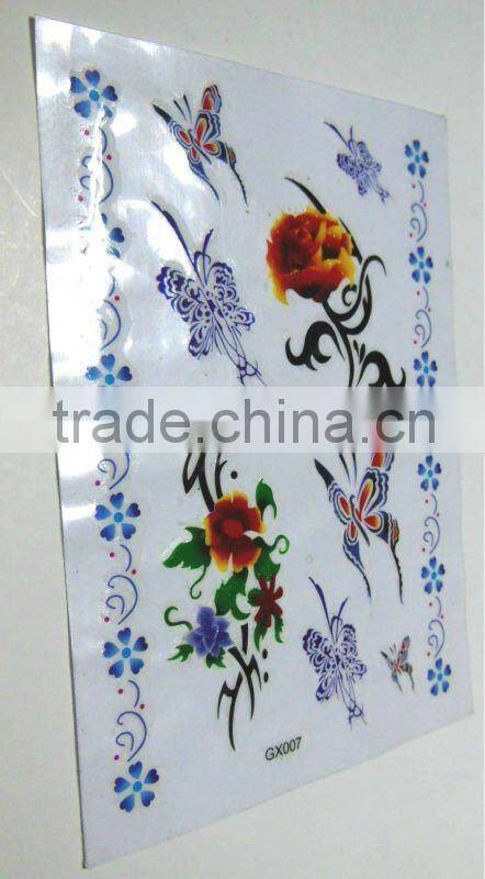 glitter tattoo stencil