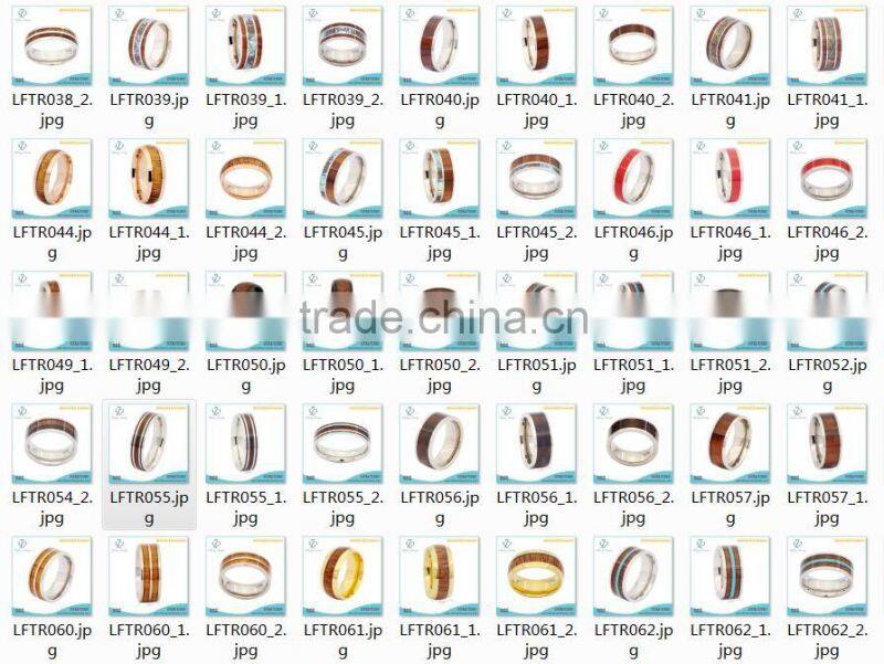 6mm good quality titanium wedding bands with wood inlay