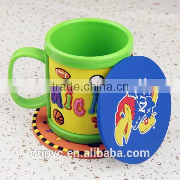 2015 New Design Fashion Soft PVC Coffee Cup Coaster
