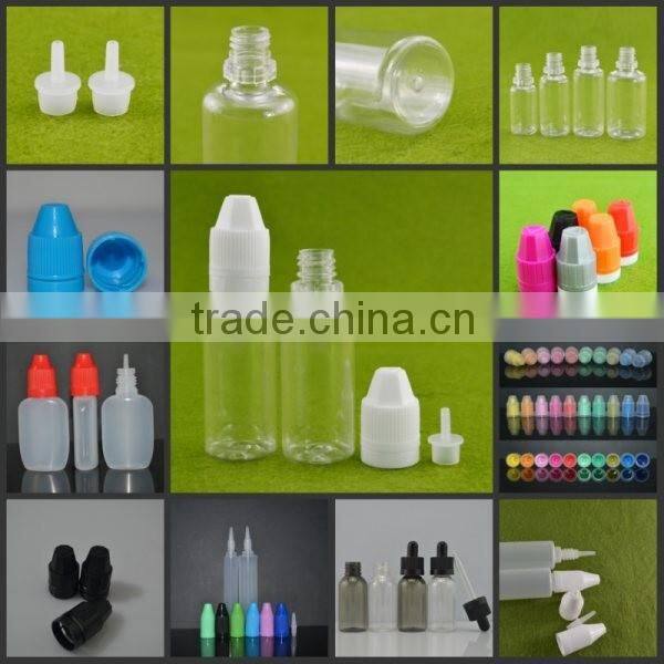 clear PET plastic bottle jars for electronic cigarettes oil 30ml 50ml 60ml