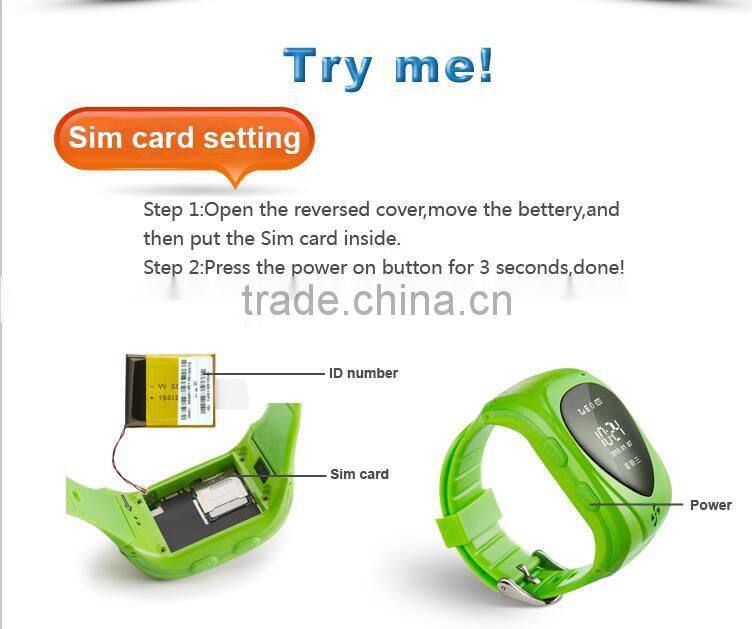 GSM GPRS GPS Locator Tracker Anti-Lost Child Guard for IOS Android Smart Kid Wrist watch