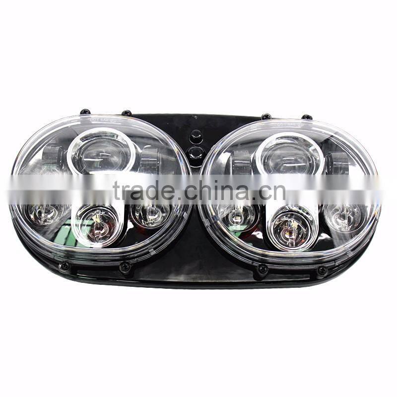 Wholesale 5.75 inch Harley Double led motorcycle headlights 5 3/4 inch Daymaker H13 H4 motorcycle led projector headlights