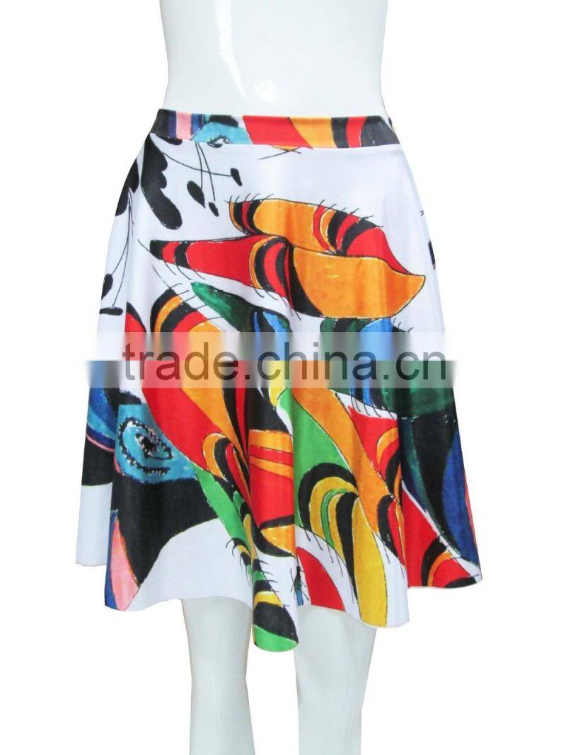 2015 New Arrival Celebrity Fashion Skirt Cool printed Ladies Skirt