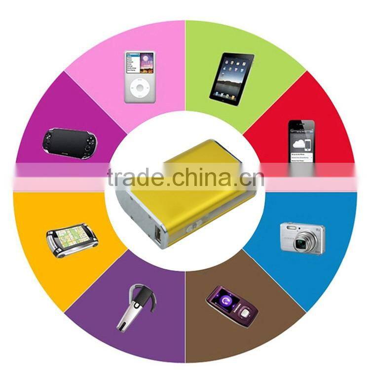 2016 best ultra-thin metal power bank with led lights flashlights portable pocket rohs power bank 5600mah