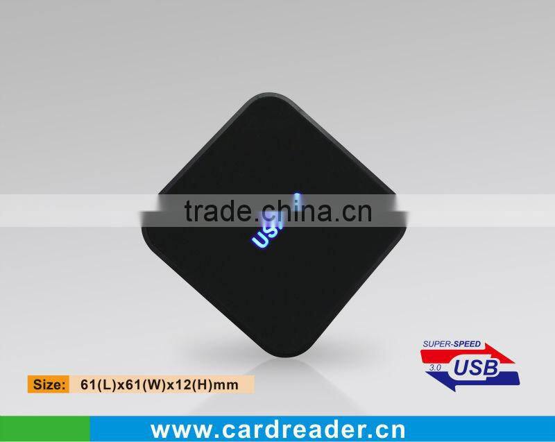Christmas promotion gift Super speed USB 3.0 4 Ports hub with LED lighting logo