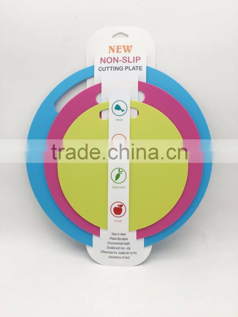 4pcs Non-slip cutting mats Flexible cutting plate set colorful index cutting board