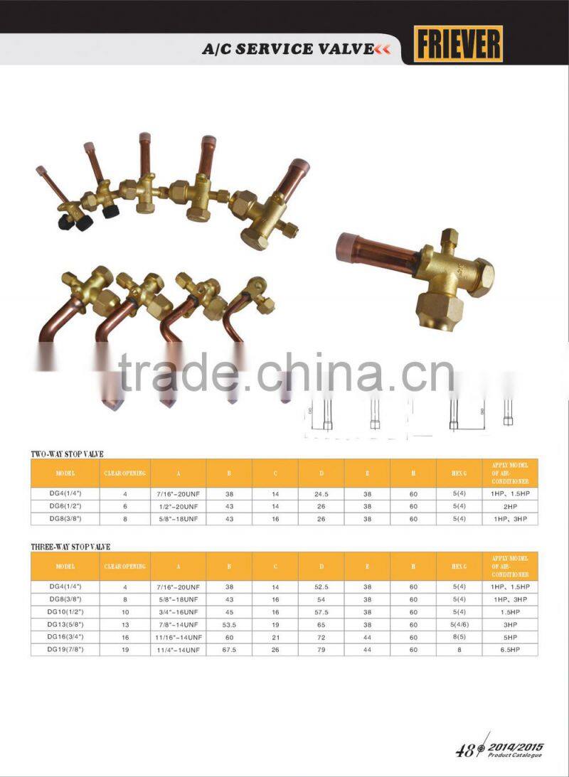 FRIEVER 2 Way Service Valve for Air Conditioner/copper split valve