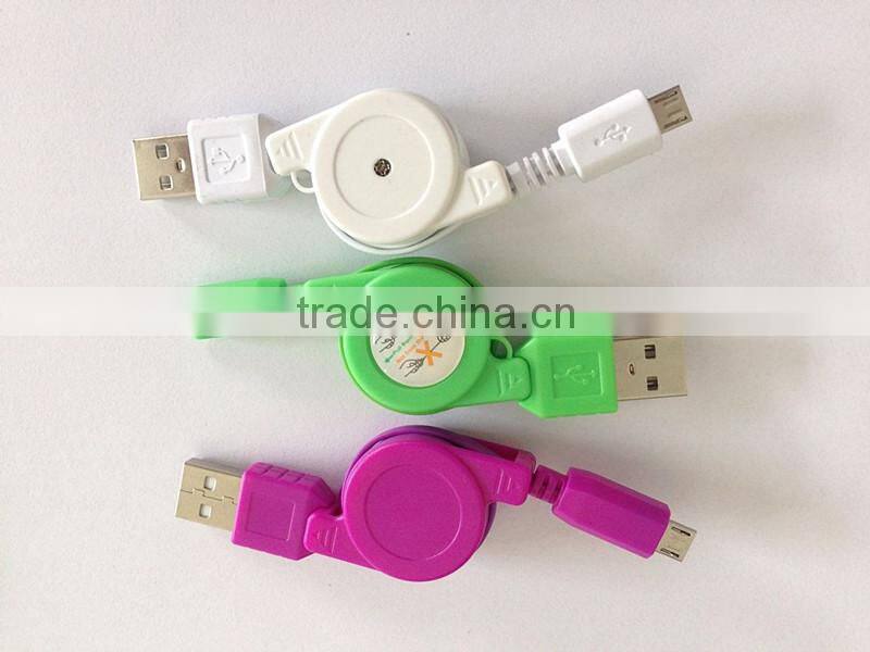 Colorful USB 85cm flat micro Cable usb 3.0 data link cable for samsung /MP3/MP4