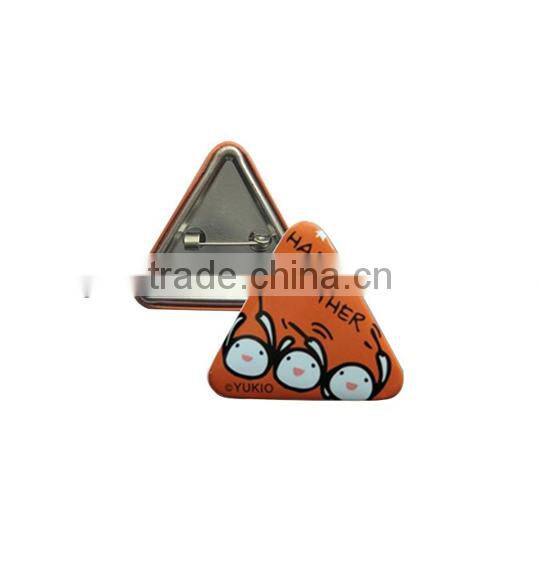 Triangle Shape Pin Badge Tin Badge