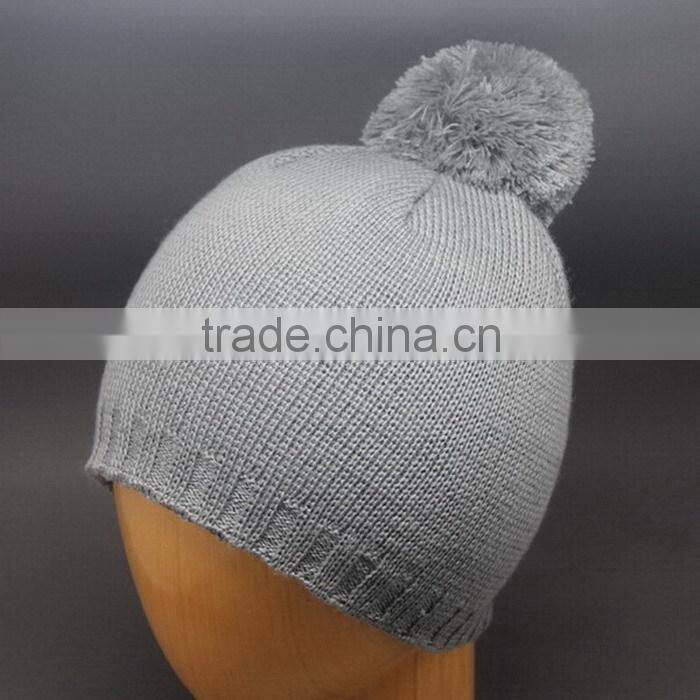 2015 CUSTOM BRAND WOOL POMPOM BLANK LOGO LADIES WINTER HAT FOR LADIES FASHION HAT