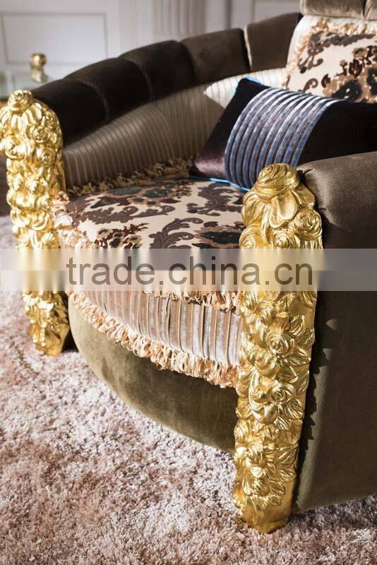 antique solid wood fabric european classic style furniture AL041