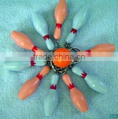 fashion bowling ball keychain