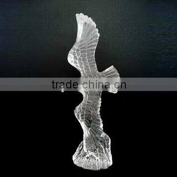 Clear Crystal Eagle Model With Top Quality For Desktop Decoration