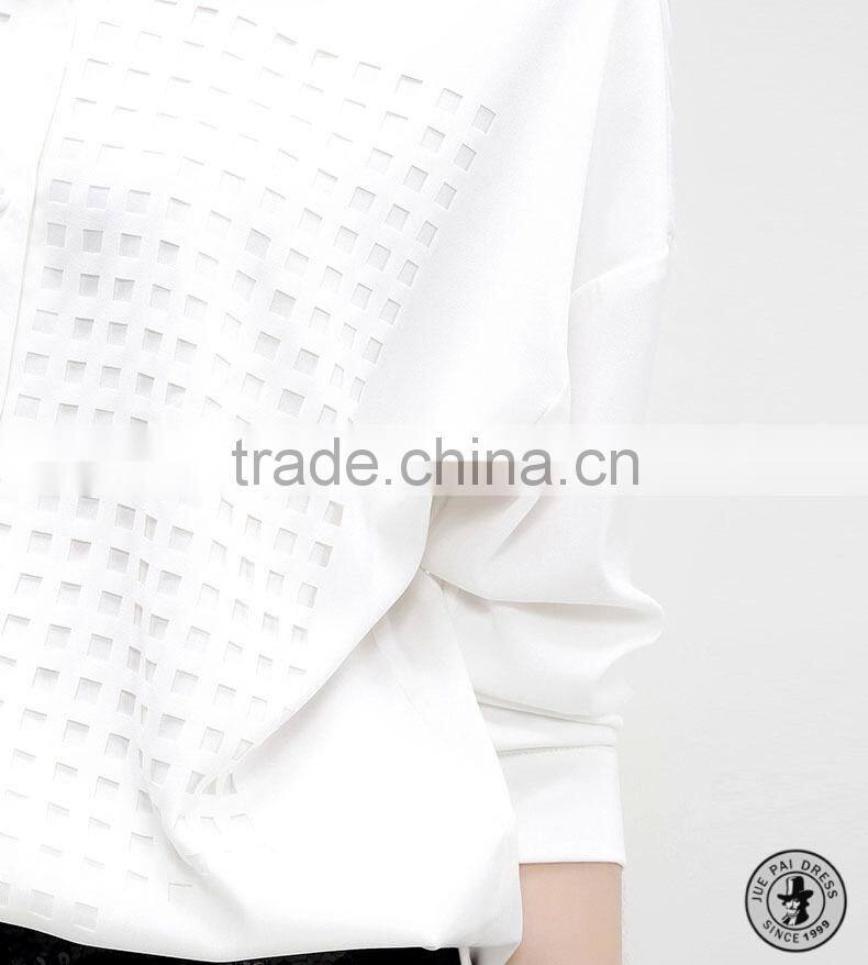 Russia Latest Shirt Designs For women/White Cotton Lapel Dress Formal Shirt Women