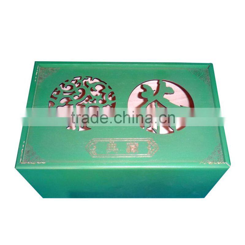 handmade wooden tea bag decorative storage set boxes with glass lid