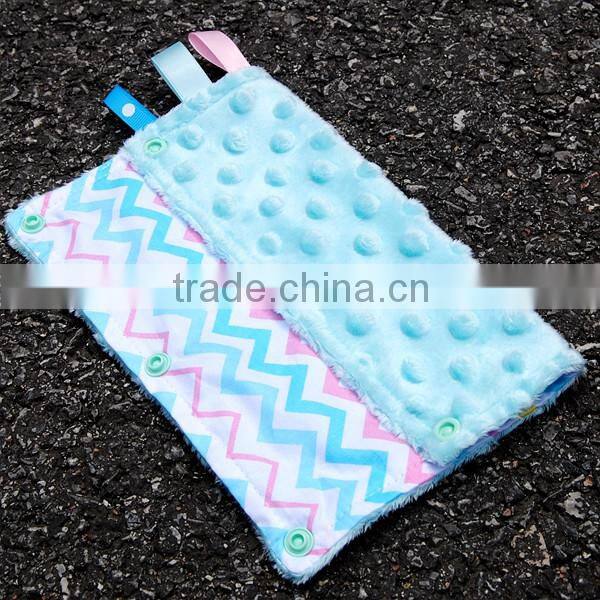 2016 100% Cotton Cuddle Soft Minky Opal Blue Baby Drool Pad for Carrier