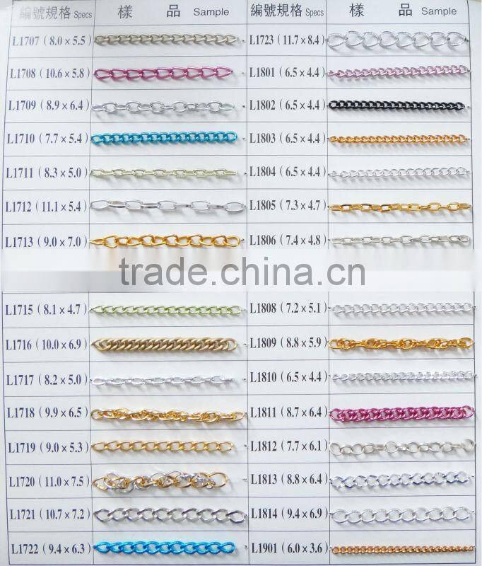 New design Spray painted chain curb shape aluminium chain