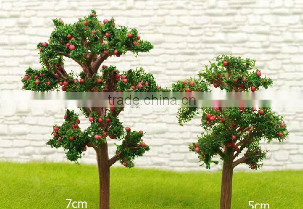 model color fruit tree in train layout model
