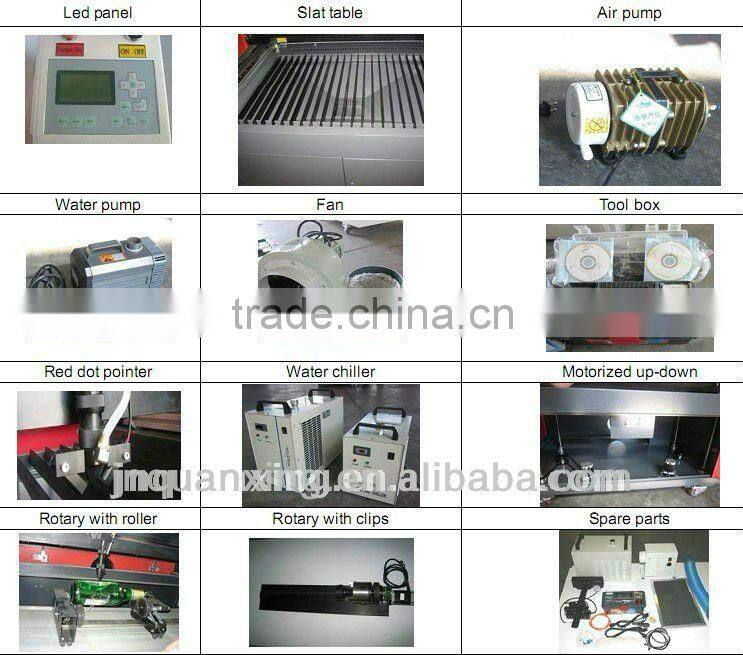 laser engraving machine with all kinds of power of laser tube