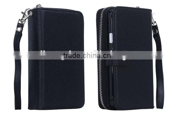 Unique Zipper Strap Belt Slots Wallet Leather Case for iphone 6/6S/For iphone 6S plus