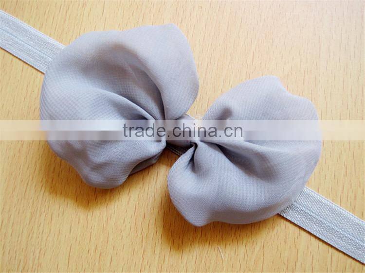 mix colors chiffon bowknot top baby headband wholesale