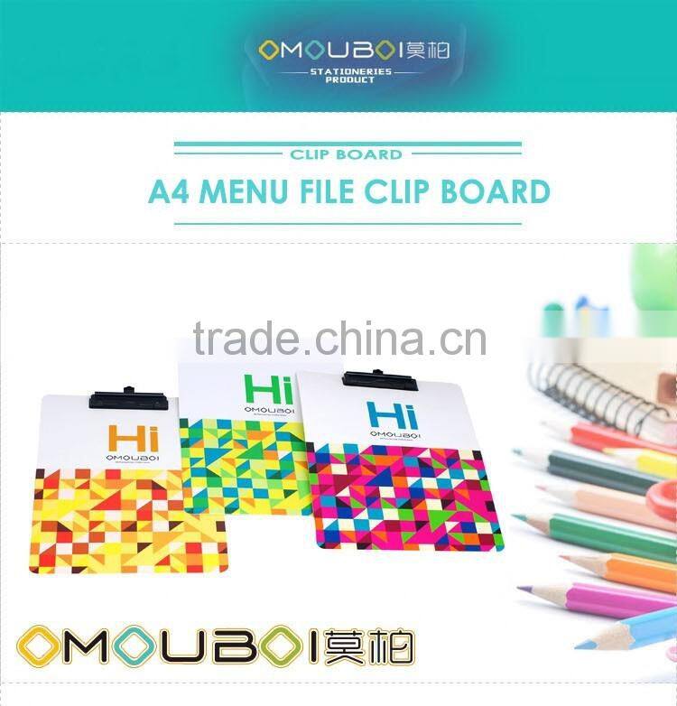 Eco-friendly PP Printed Hanging Menu File Clip Board
