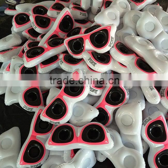 duck flamingo palm tree floating drink holder, pool party drink float