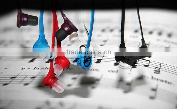 Hot sale flat cable in-ear earphone With Volume Remote