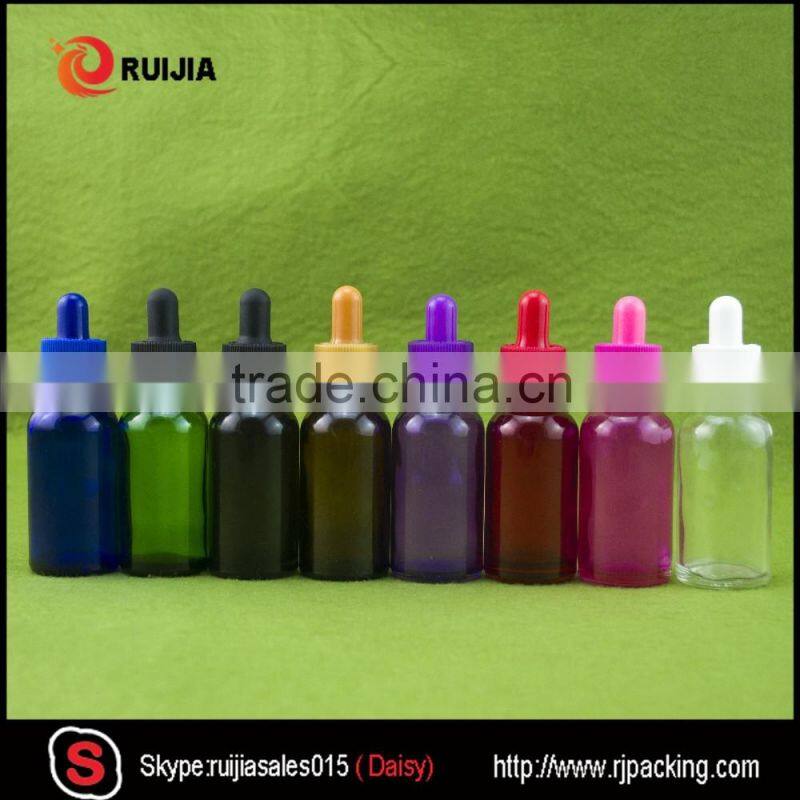 china supplier e liquid pink 30ml glass dropper bottles childproof e liquid bottle