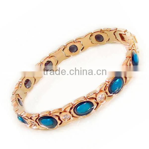 2015 china supplier fashion jewelry new product wholesale plated natural color stone bracelets for women