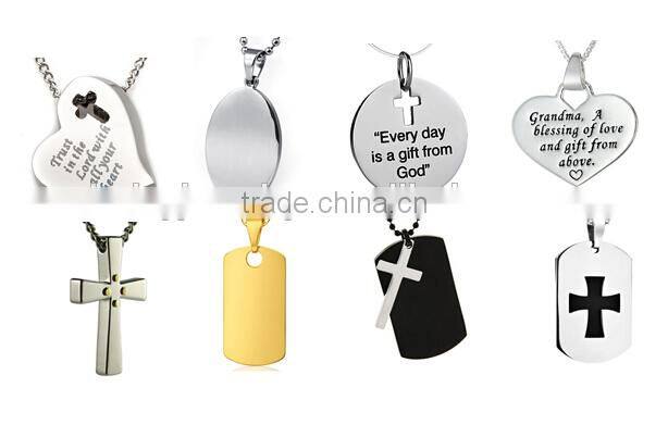 Unique Custom fashionable cheap heart design 316l stainless steel pendant and charms