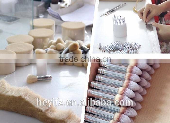 Hot Selling Synthetic Hair Wooden Handle Travelling Cruelty Free 7PCS Blue Makeup Brush Set