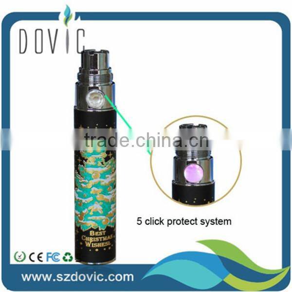 2014 best quality colorful pattern christmas ego battery