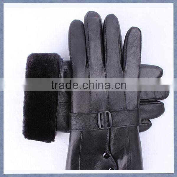 Hot Sale Winter Leather Gloves With Fur